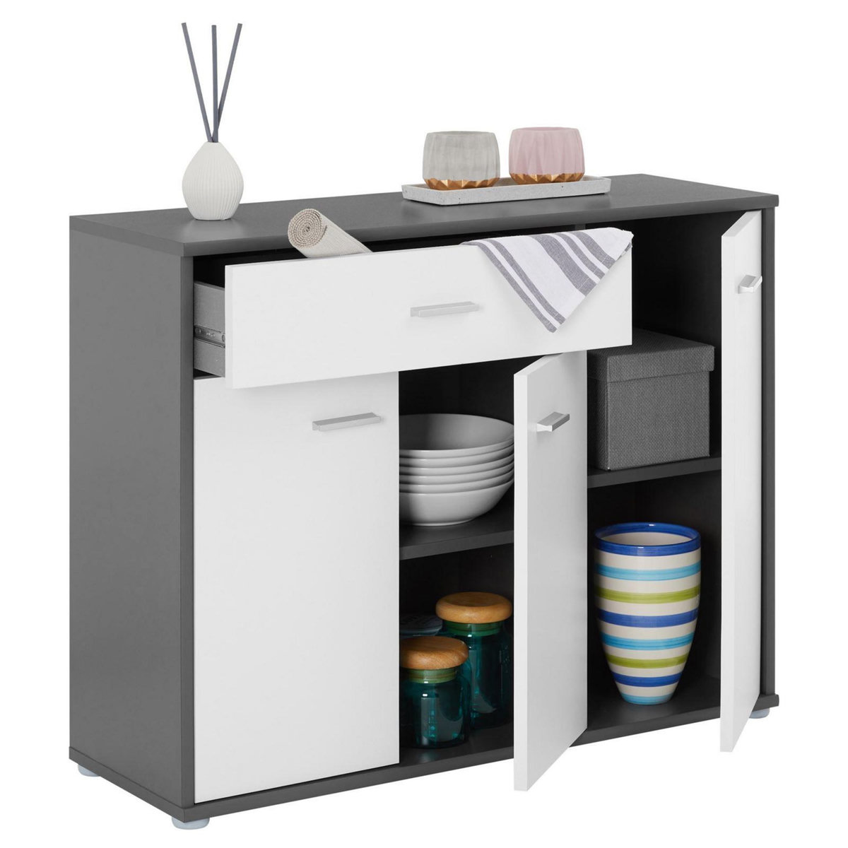 IDIMEX Buffet CORALINE, en mélaminé