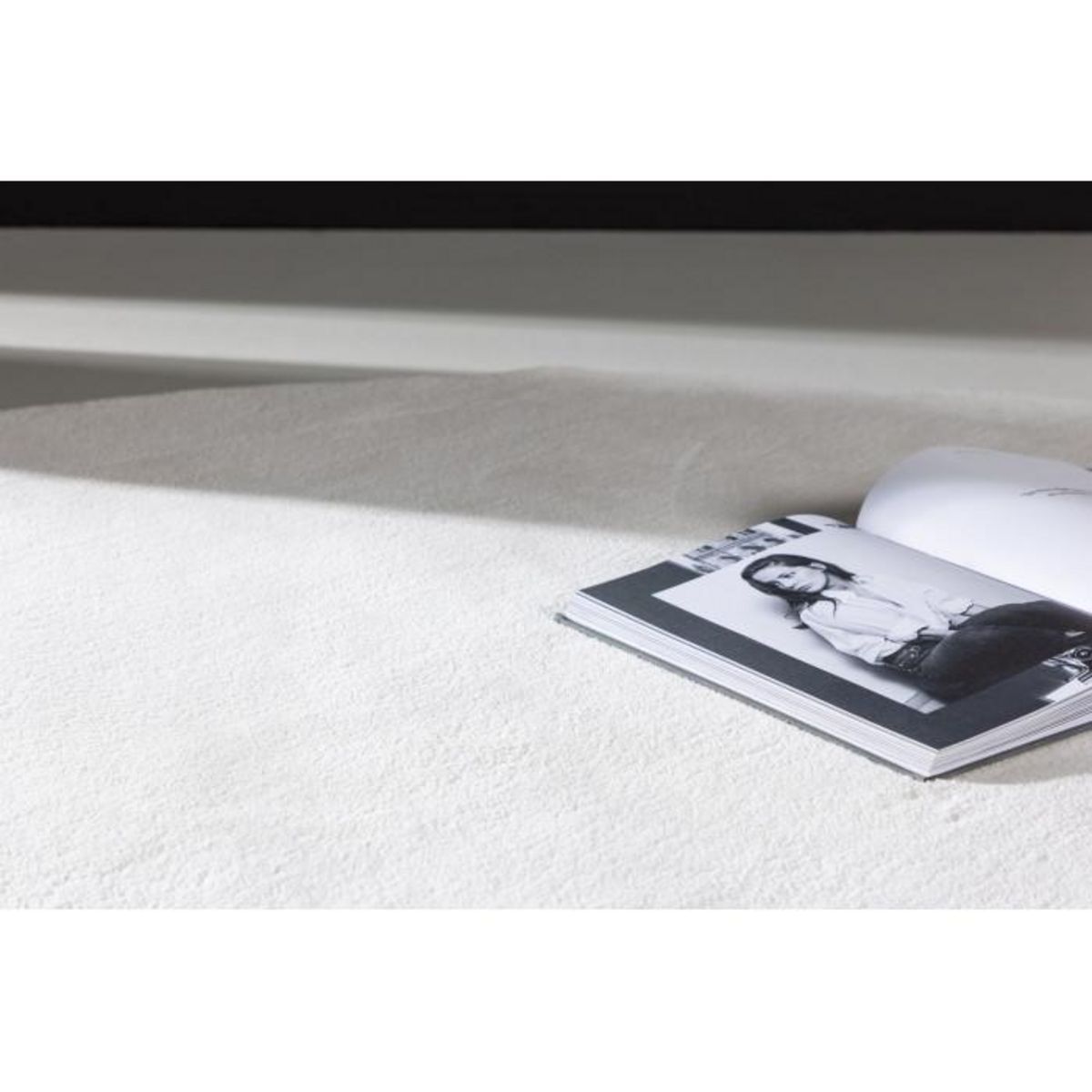 Paris Prix Tapis Déco Rond  Nixie  200cm Blanc