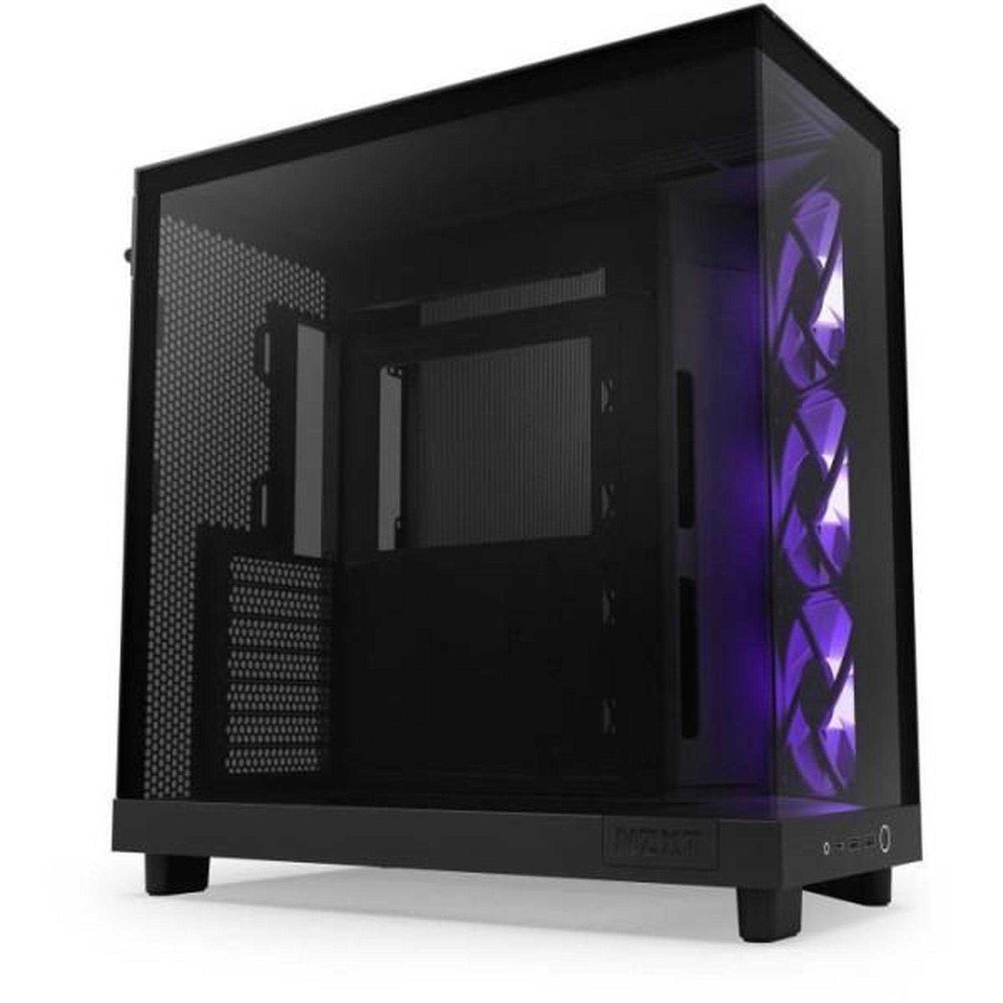 Voir la diapositive 2 : NZXT Boitier moyen-tour - nzxt - h6 flow rgb - double chambre - ventilateurs rgb inclus - noir