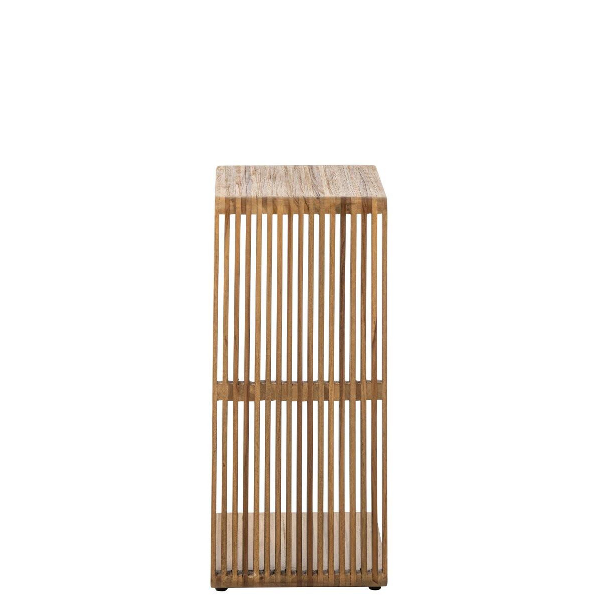 Voir la diapositive 4 : J-LINE Table d'appoint en bois  lars  65cm naturel