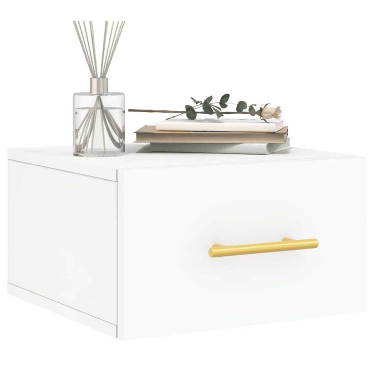 VIDAXL Table de chevet murale blanc 35x35x20 cm