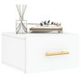 Voir la diapositive 3 : VIDAXL Table de chevet murale blanc 35x35x20 cm