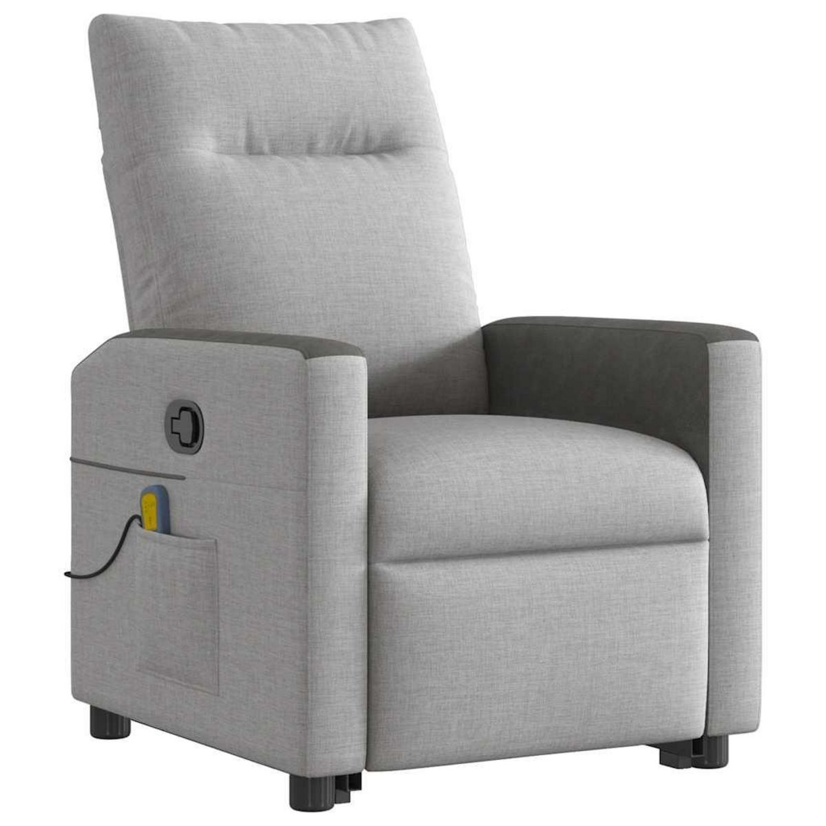 VIDAXL Fauteuil de massage inclinable gris nuage tissu