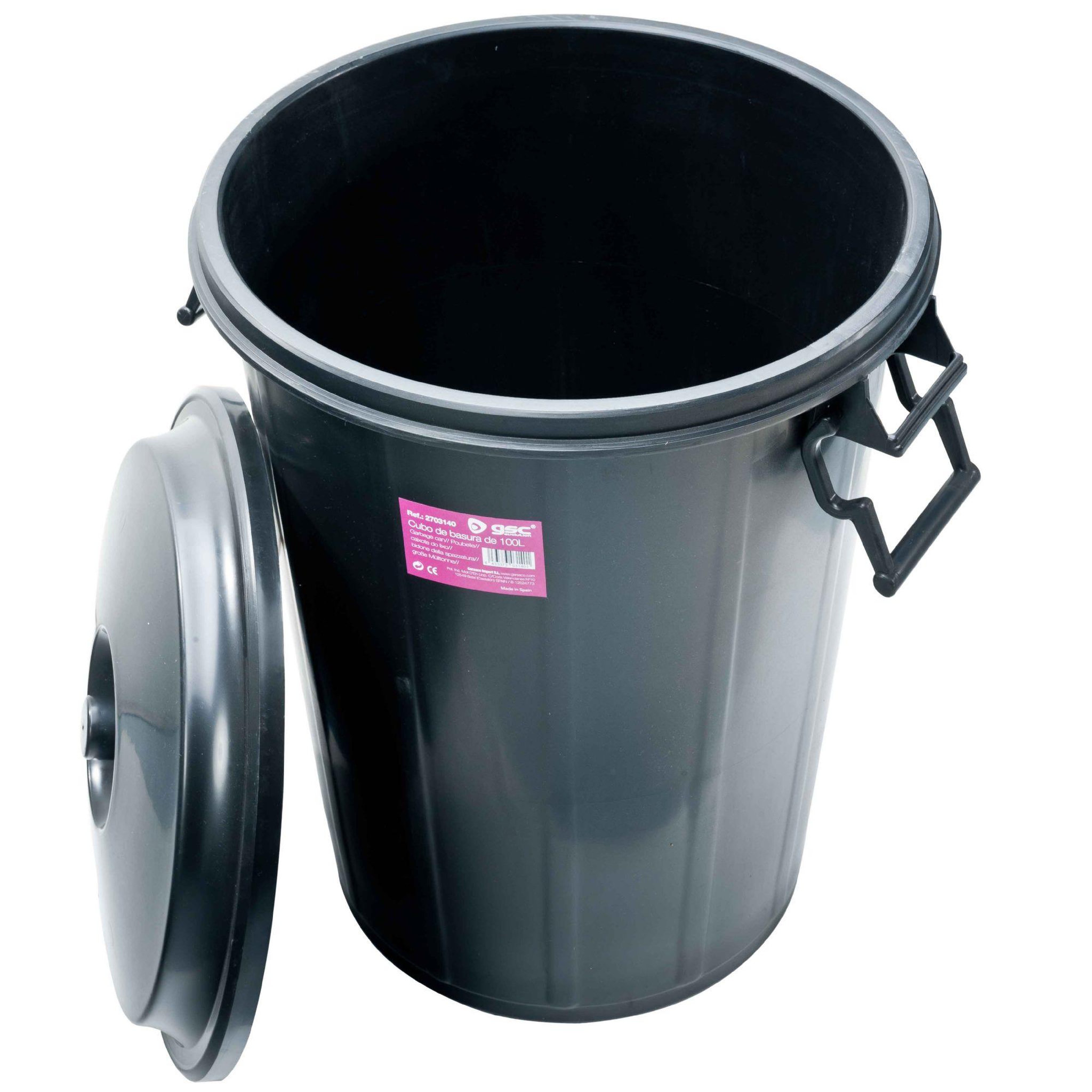 Voir la diapositive 4 : Gsc Poubelle de jardin 100l avec couvercle