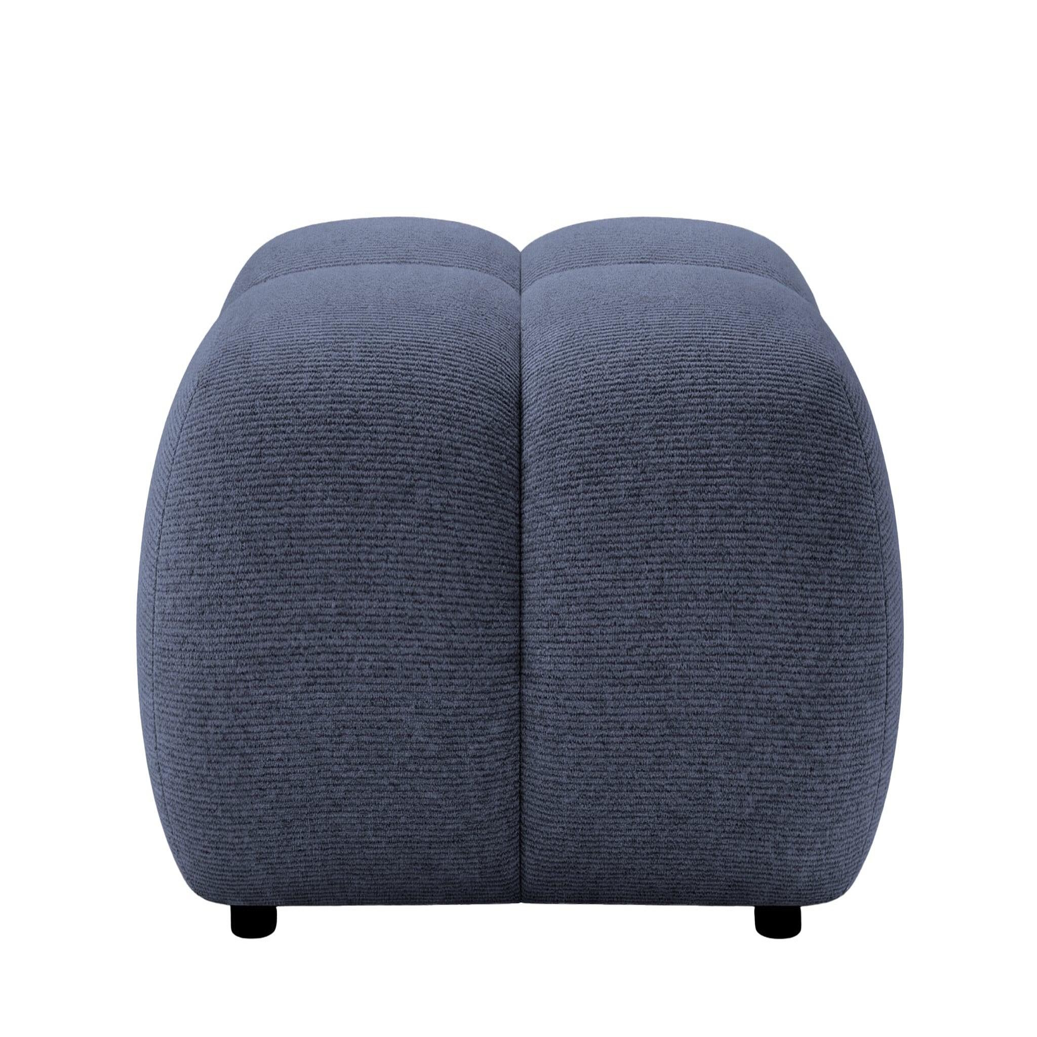 Voir la diapositive 1 : CASANOVA PARIS Constance - pouf en tissu chenille 72x72x43.5