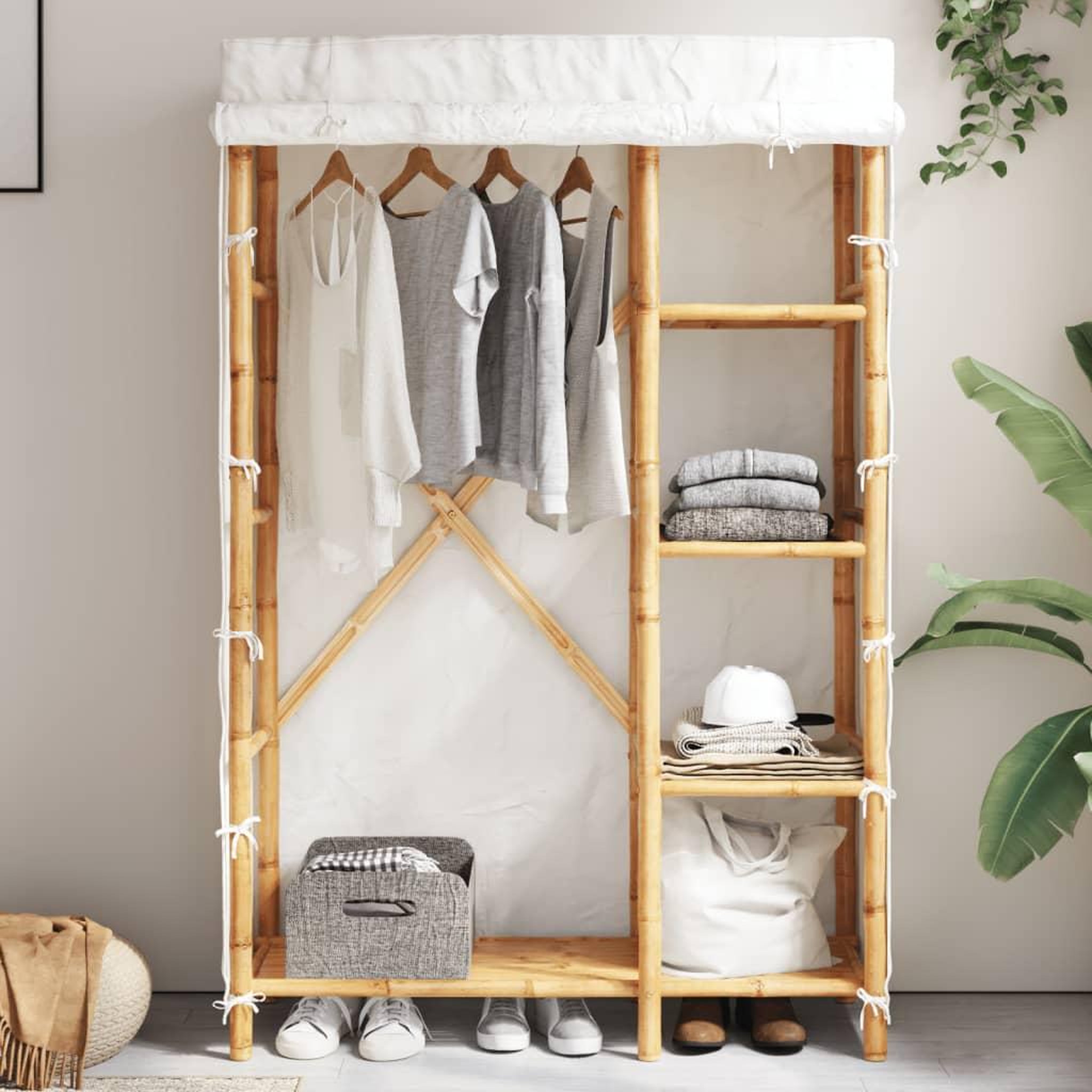 VIDAXL Garde-robe 110x45x170 cm bambou