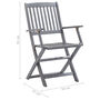 Voir la diapositive 6 : VIDAXL Chaises pliables d'exterieur lot de 2 et coussins Bois d'acacia