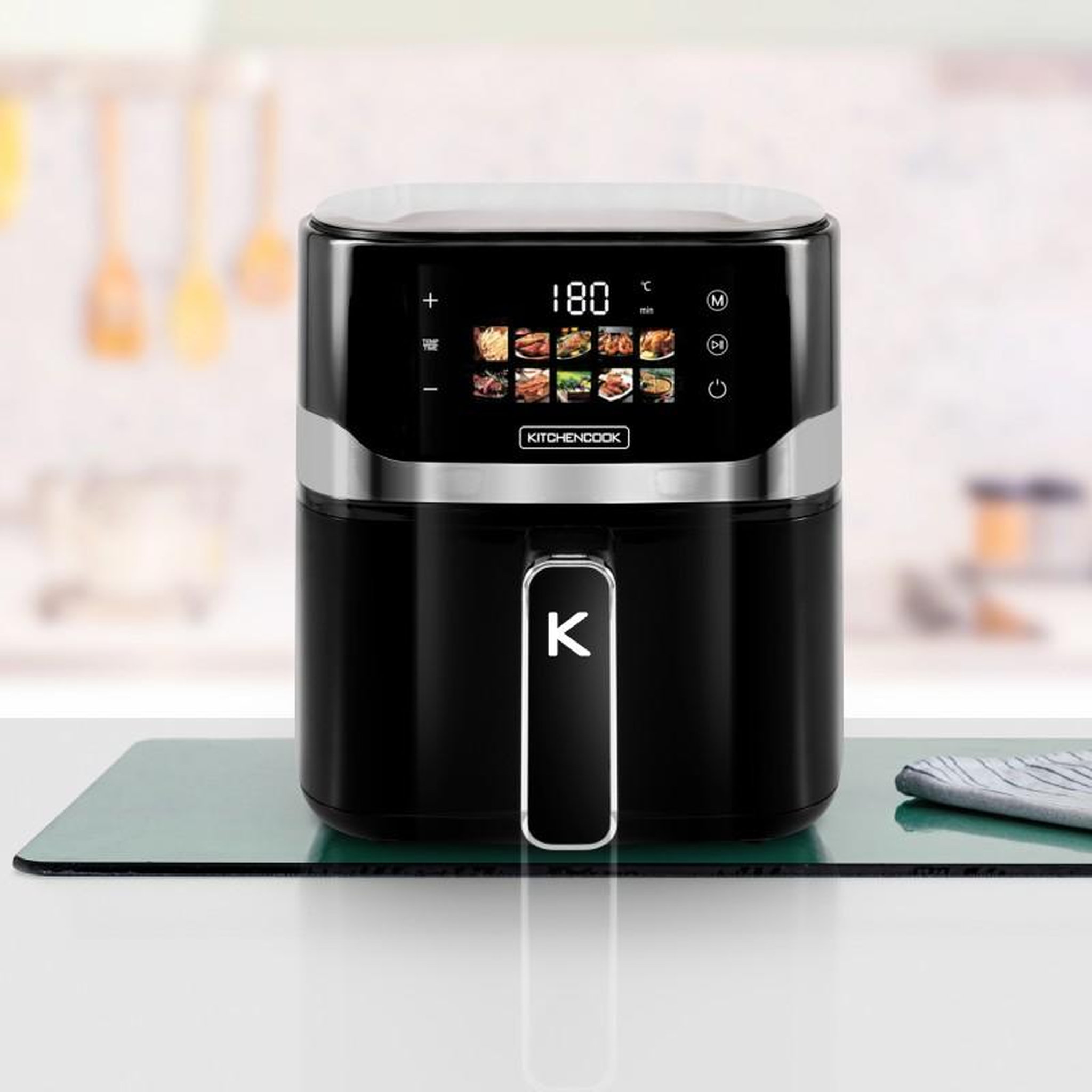 Voir la diapositive 2 : KITCHENCOOK Kitchencook - airmed55led - friteuse à air - 5,5l - 10 programmes - écran led