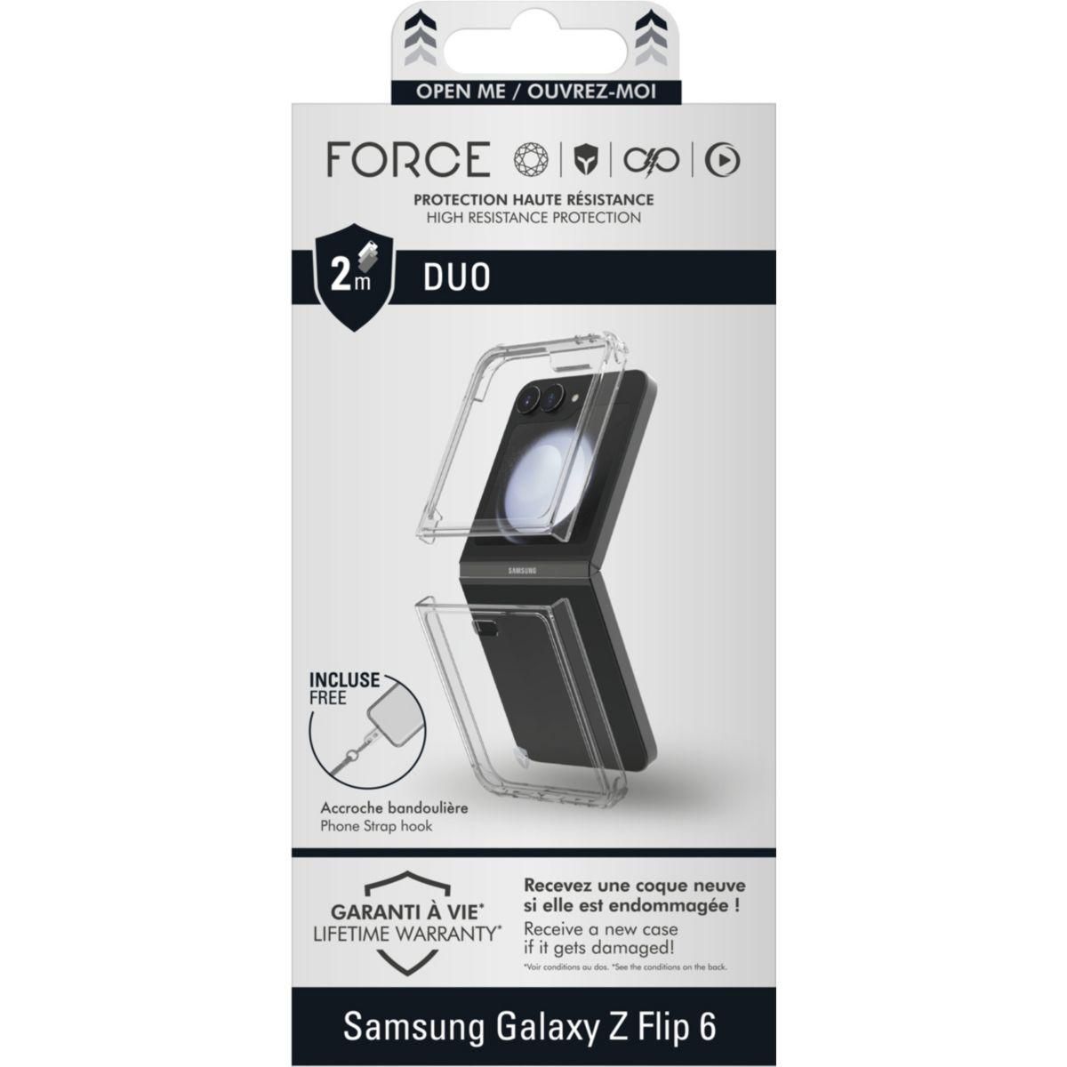 FORCE CASE Coque Samsung Z Flip6 DUO Transparente
