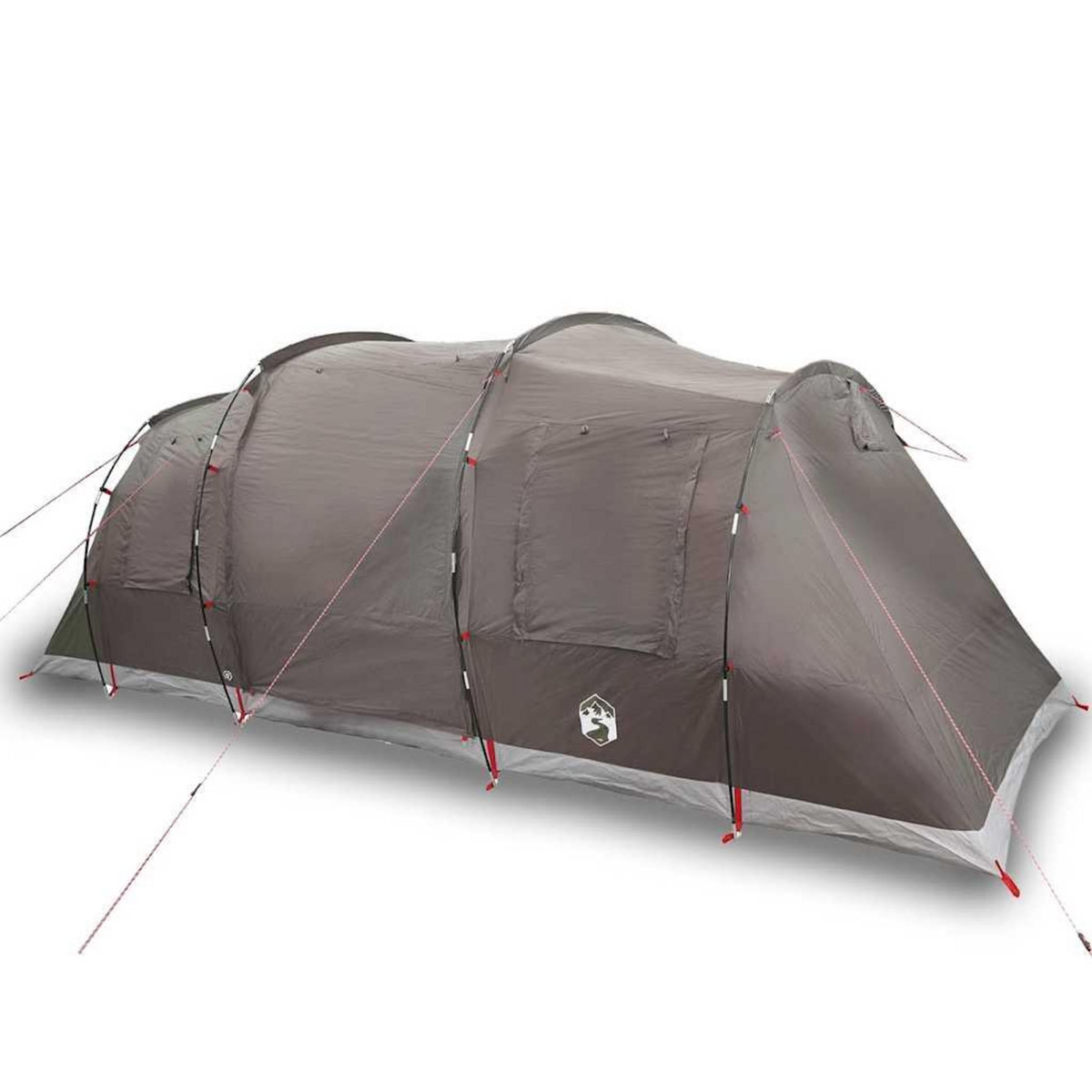 VIDAXL Tente familiale tunnel 6 personnes marron impermeable
