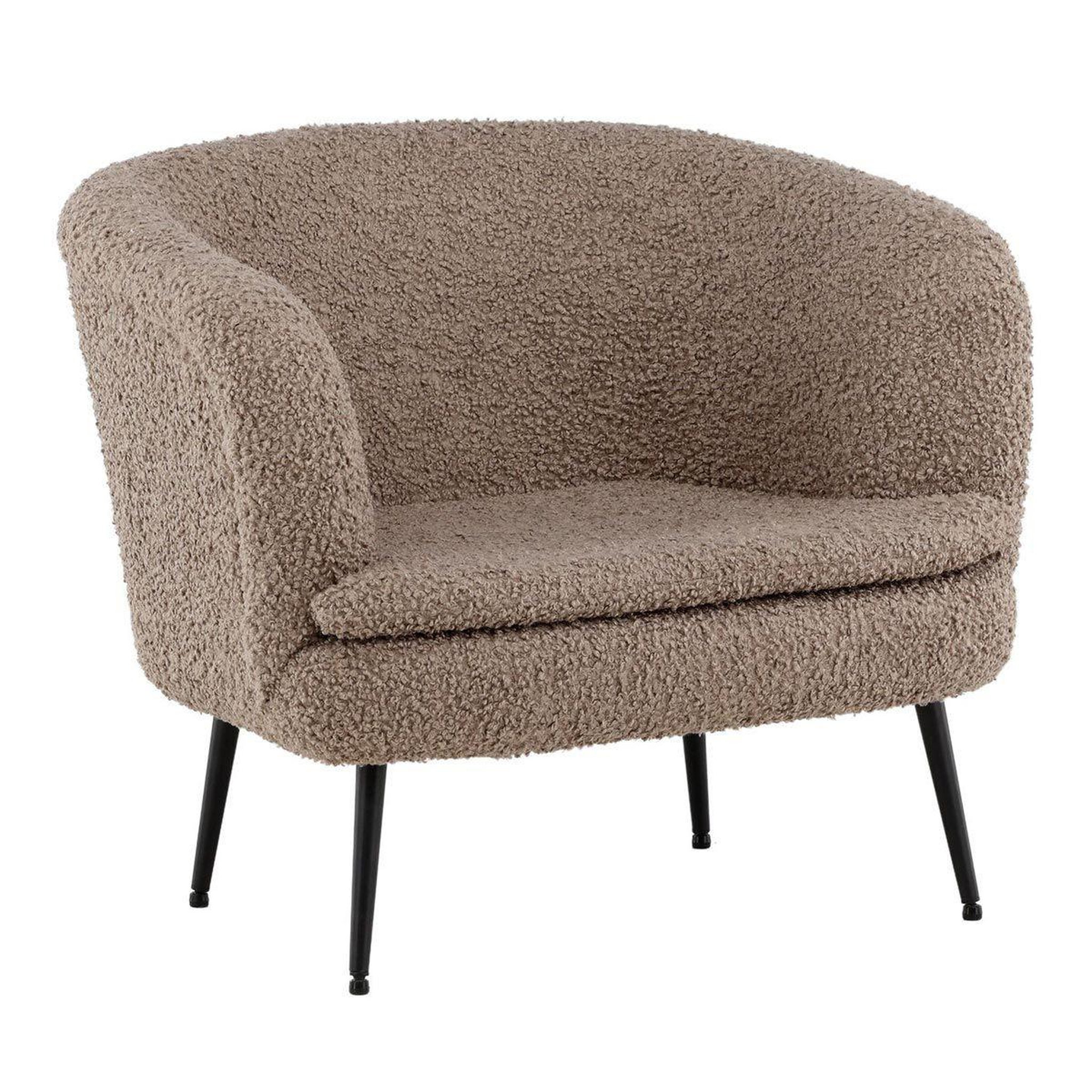 Paris Prix Fauteuil design bouclette  nordkoster  81cm beige foncé