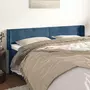 VIDAXL Tete de lit avec oreilles Bleu fonce 203x16x78/88 cm Velours