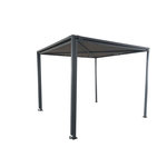 CONCEPT USINE Pergola coulissante avec roues 5,5 x 2,5 m gris et taupe GIBARA