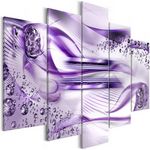 Paris Prix Tableau 5 Panneaux  Underwater Harp Wide Violet. Coloris disponibles : Multicolore