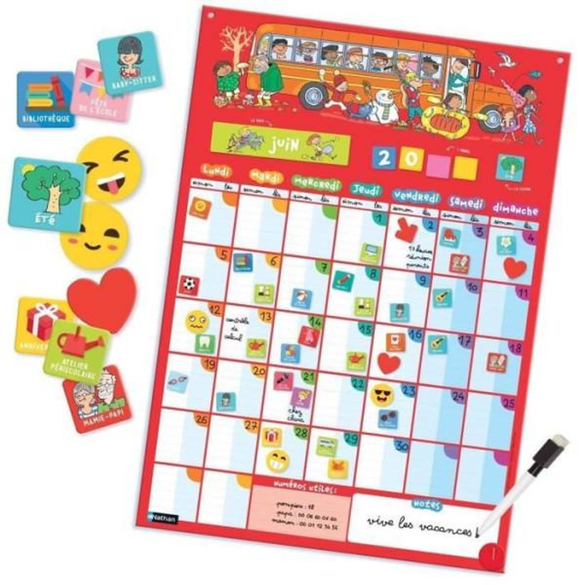 Voir la diapositive 3 : Nathan Nathan - mon calendrier perpetuel magnétique