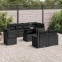 Voir la diapositive 1 : VIDAXL Salon de jardin 9 pcs avec coussins noir resine tressee