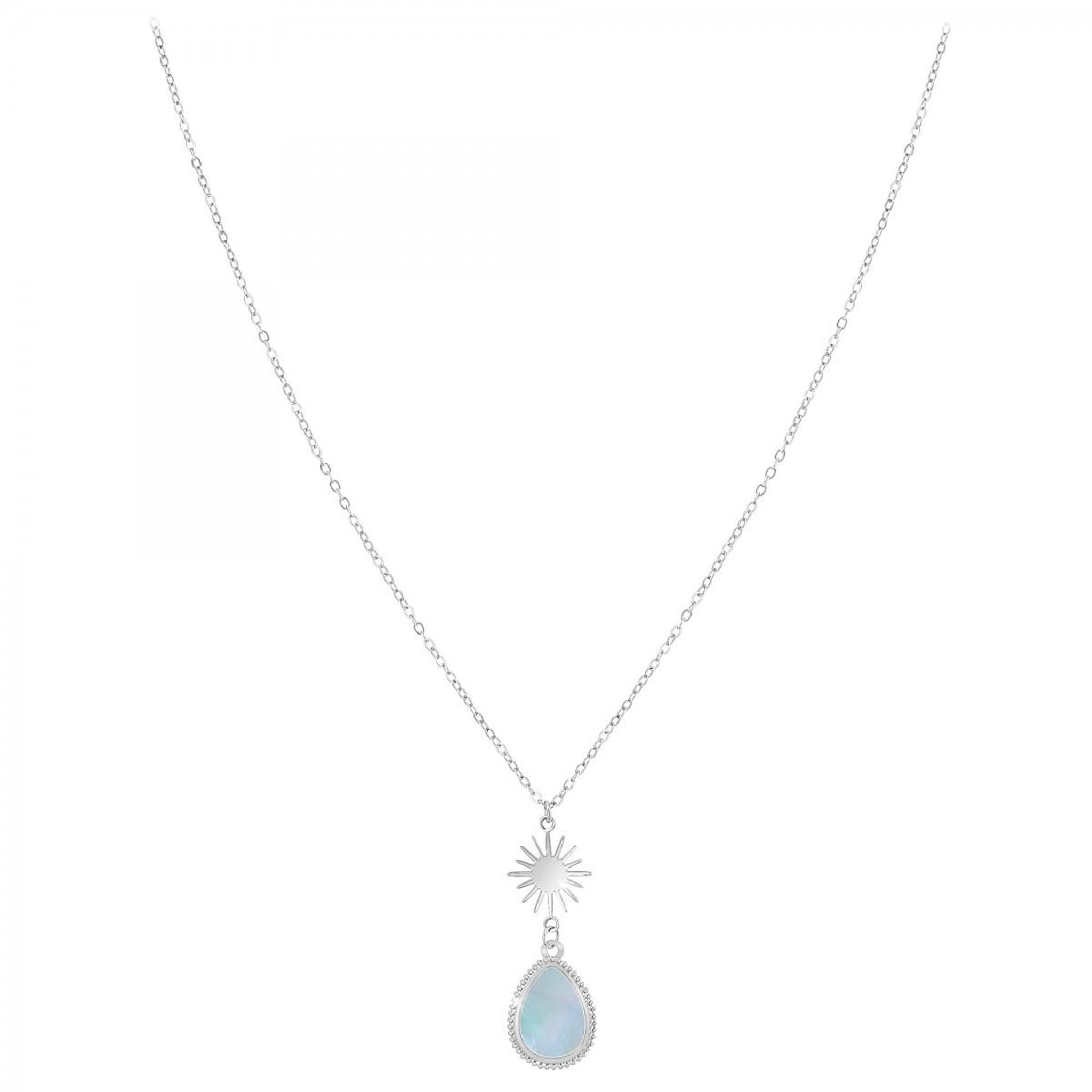 Voir la diapositive 3 : SC BOHEME Collier SC Bohème orné de nacre grise