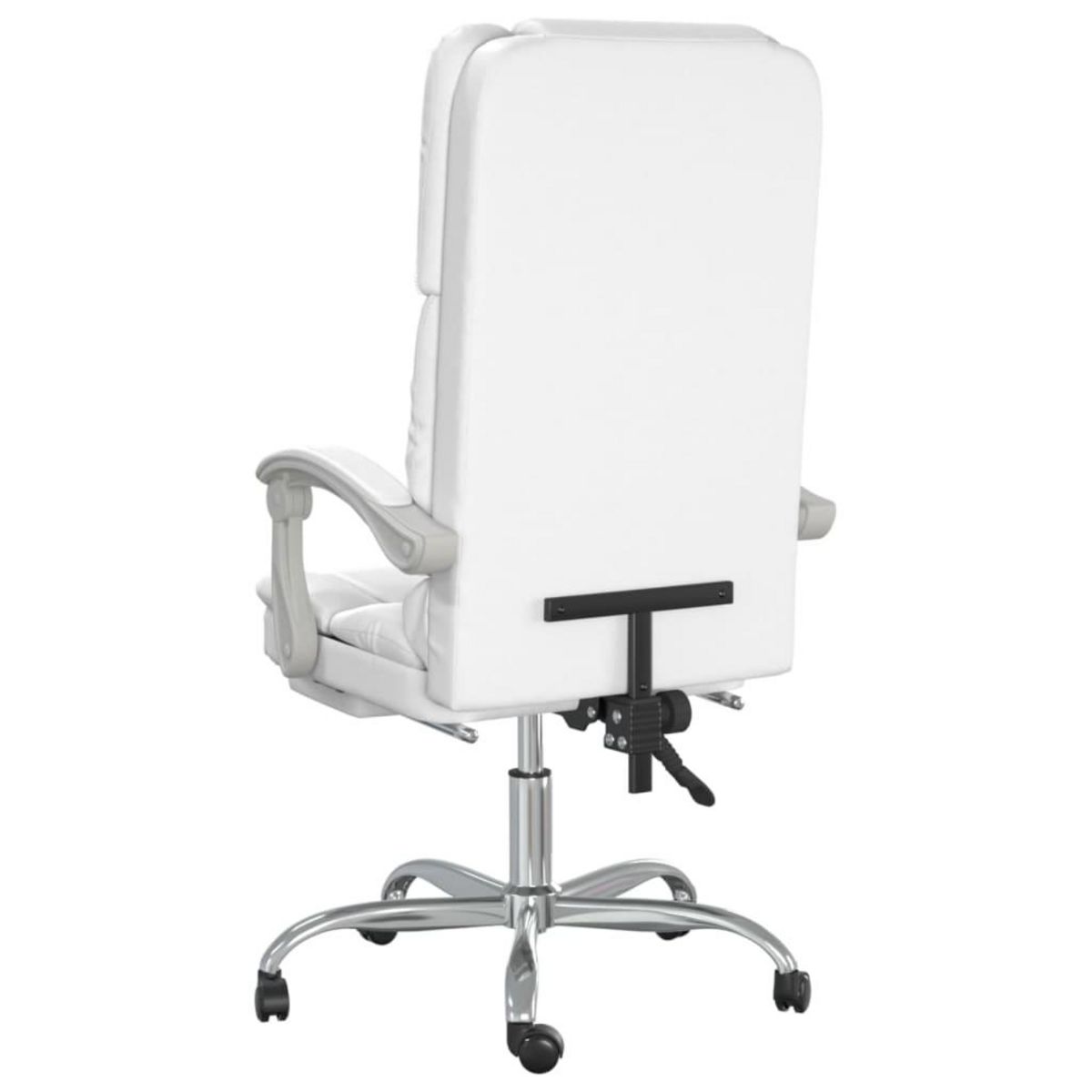VIDAXL Fauteuil de massage inclinable de bureau Blanc Similicuir