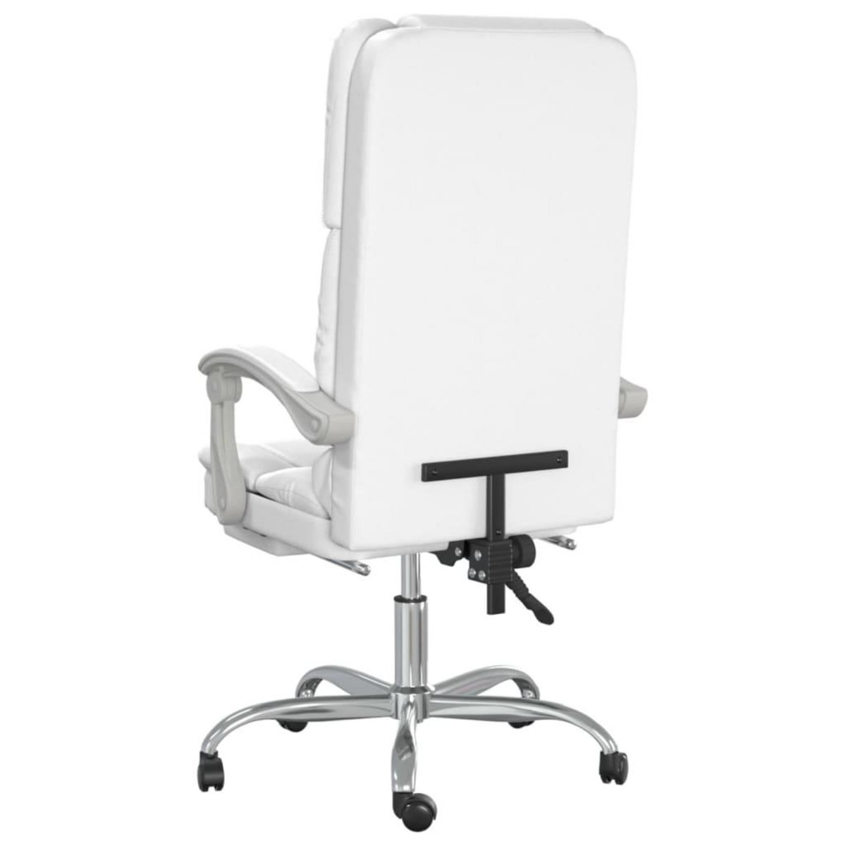 VIDAXL Fauteuil de massage inclinable de bureau Blanc Similicuir