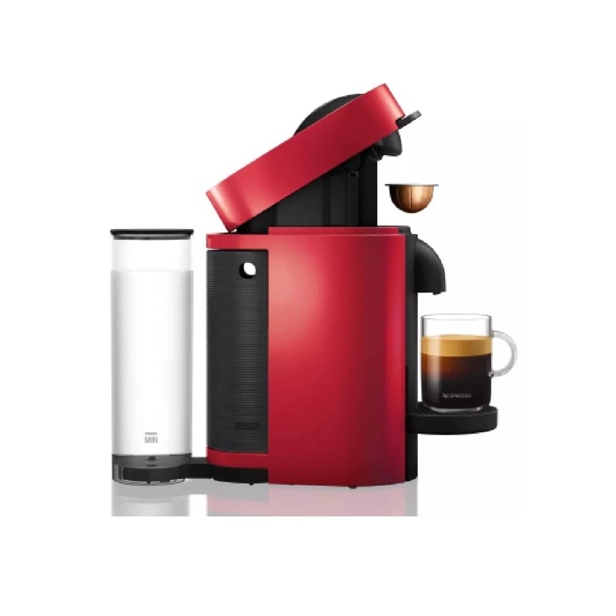 Voir la diapositive 2 : DELONGHI Cafetière nespresso 1.2l rouge - env150.r