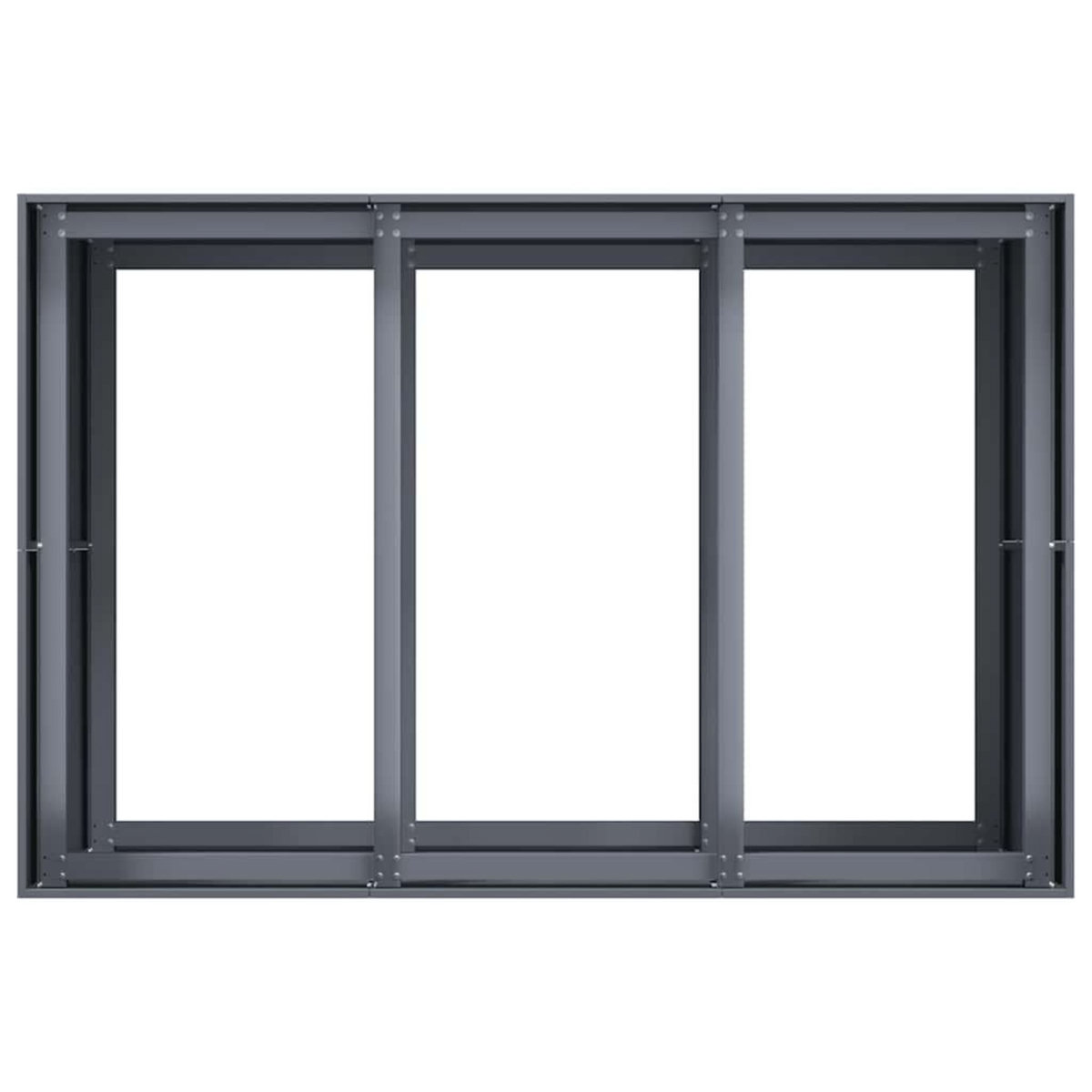 VIDAXL Jardiniere anthracite 120x80x80 cm acier
