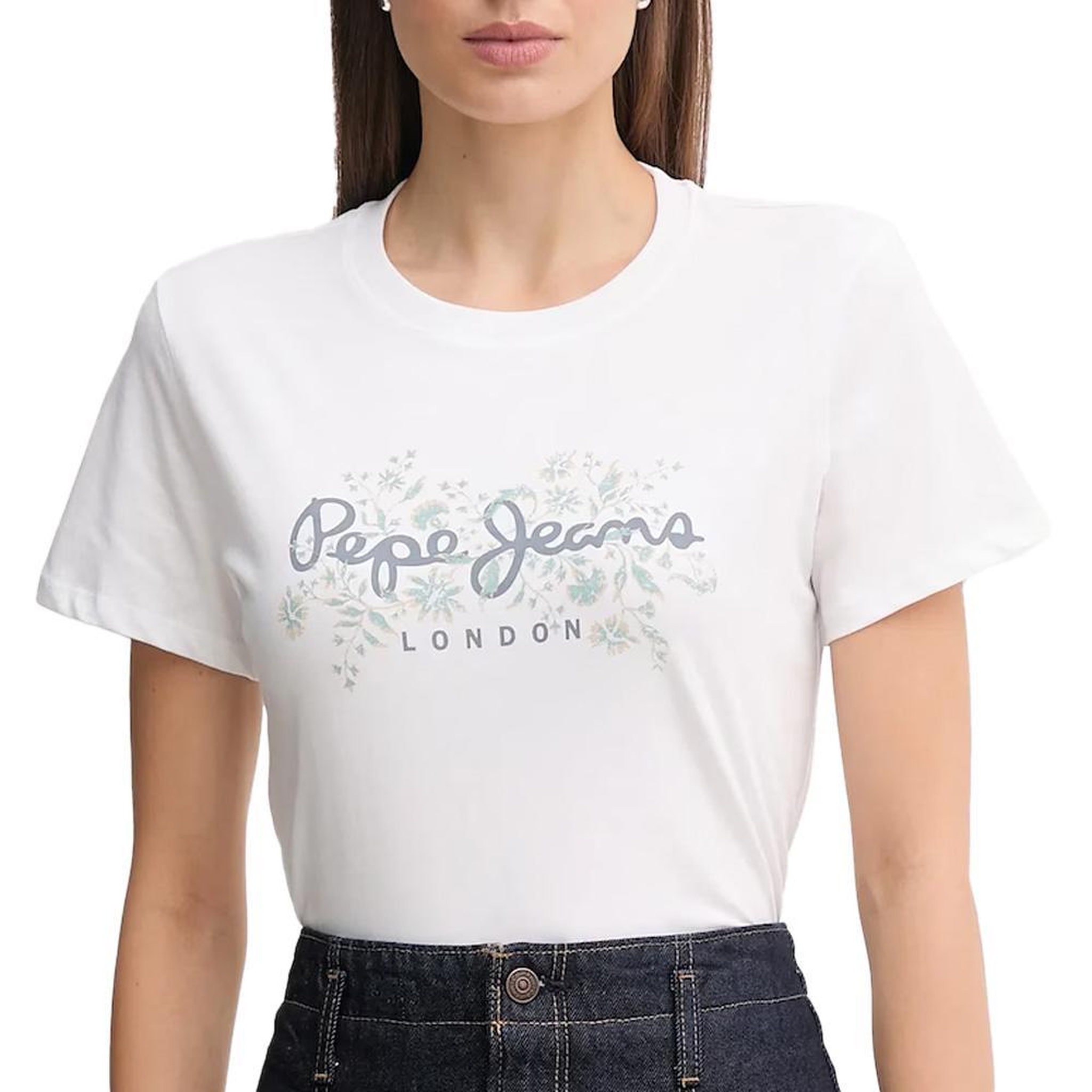 Voir la diapositive 1 : Pepe Jeans T-Shirt Blanc Femme Pepe Jeans Bero