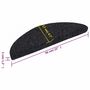 Voir la diapositive 6 : VIDAXL Tapis autoadhesifs de marches 5 pcs Noir 56x17x3 cm Aiguillete