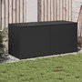 Voir la diapositive 1 : VIDAXL Boîte de rangement de jardin noir 283L resine tressee