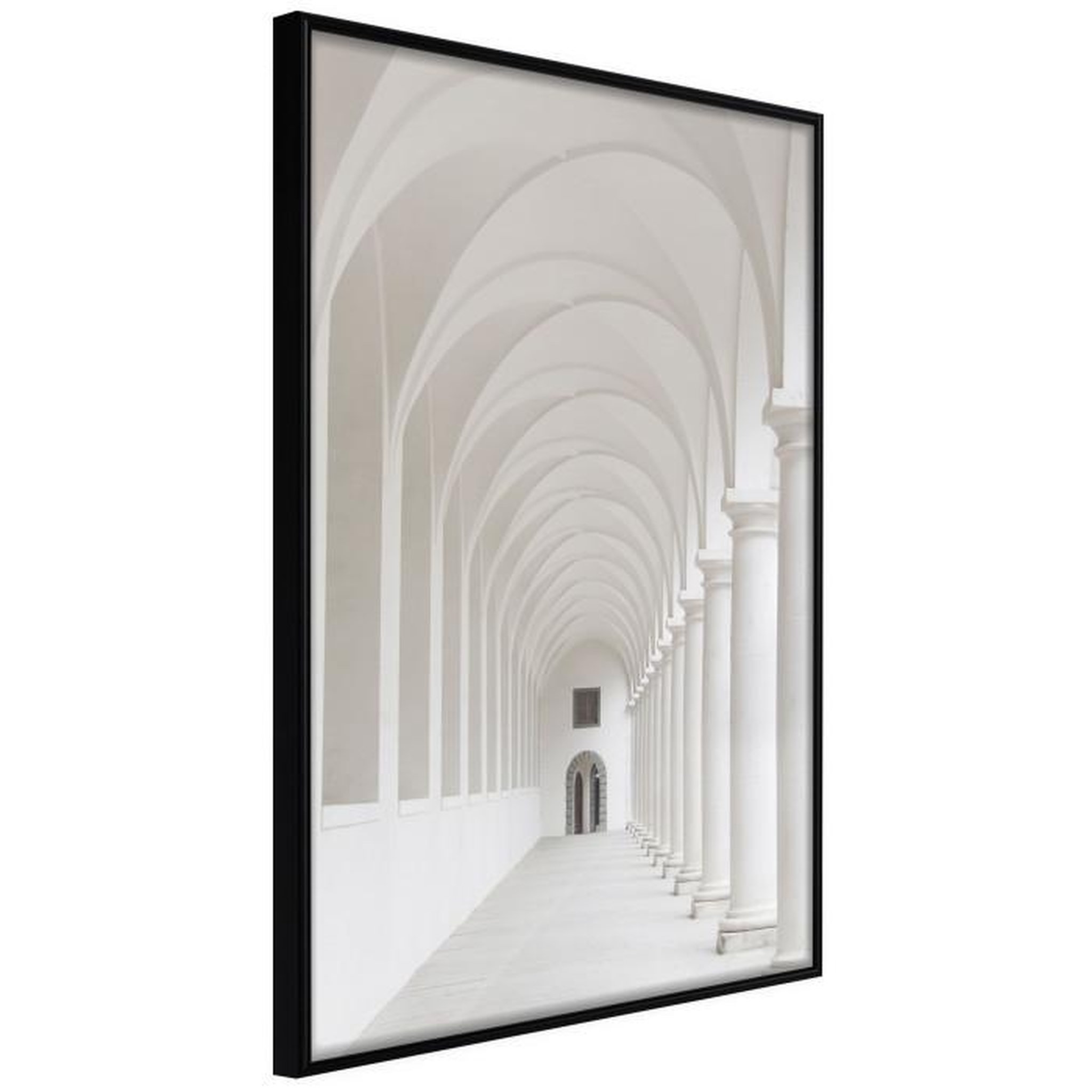 Paris Prix Affiche Murale Encadrée  White Colonnade. Coloris disponibles : Jaune, Noir