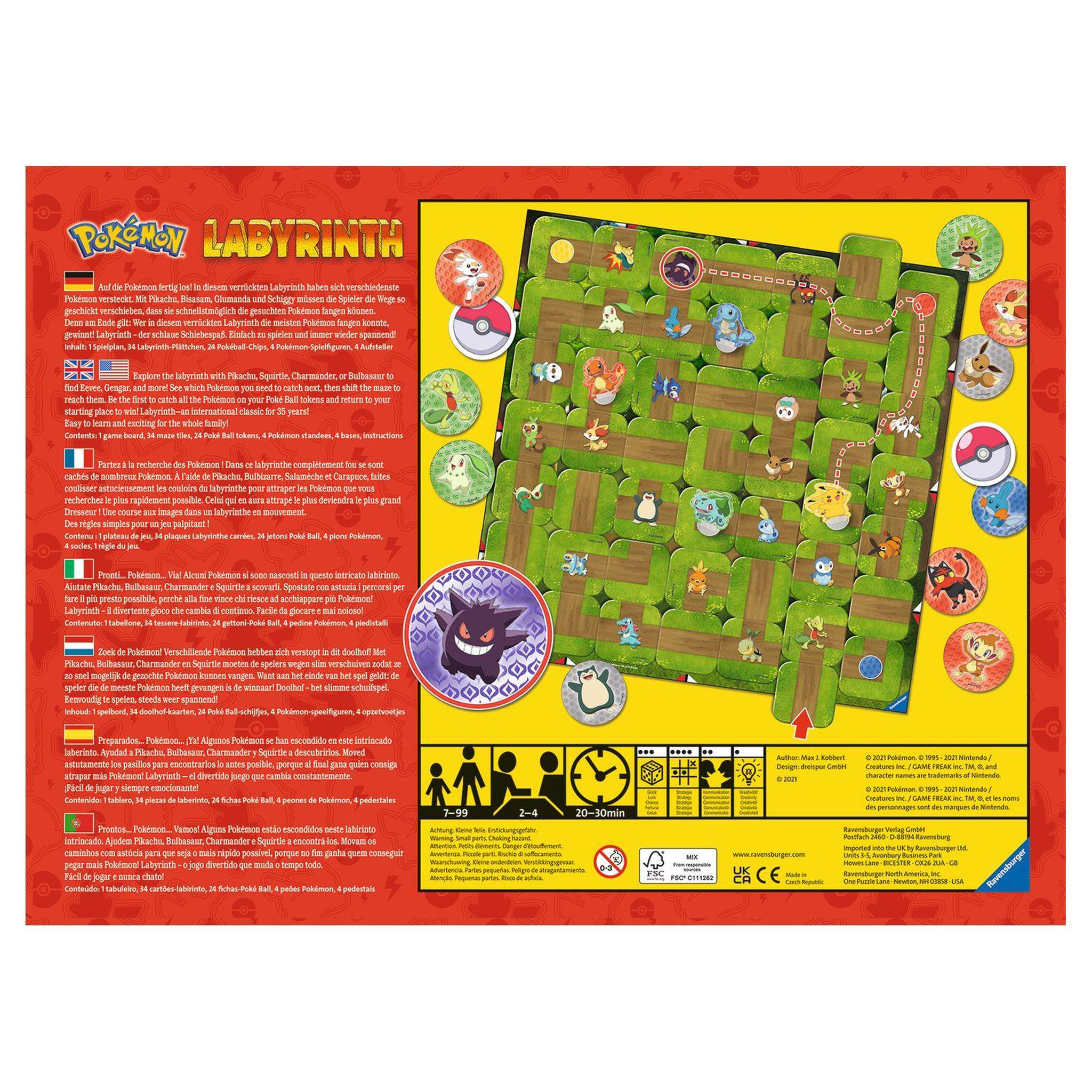 Voir la diapositive 2 : RAVENSBURGER Labyrinthe Pokémon