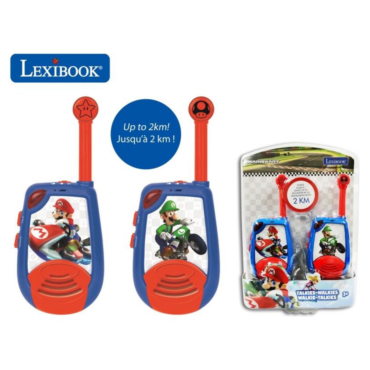 Lexibook Talkie-Walkies Mario Kart portée 2km fonction morse