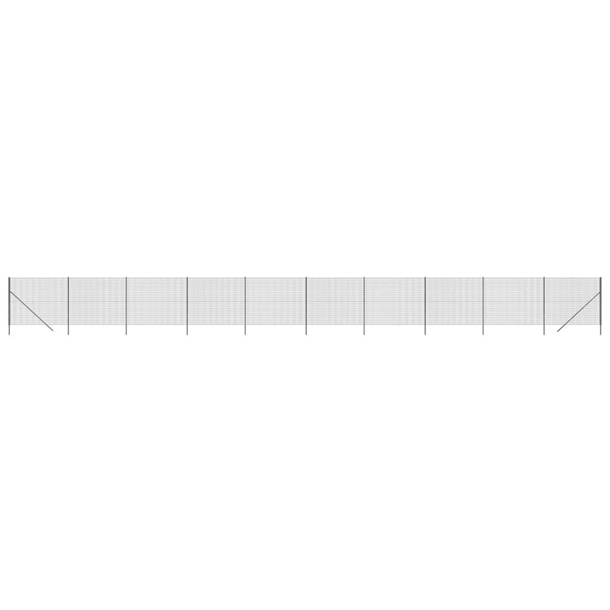 Voir la diapositive 2 : VIDAXL Cloture en treillis metallique anthracite 1,4x25 m