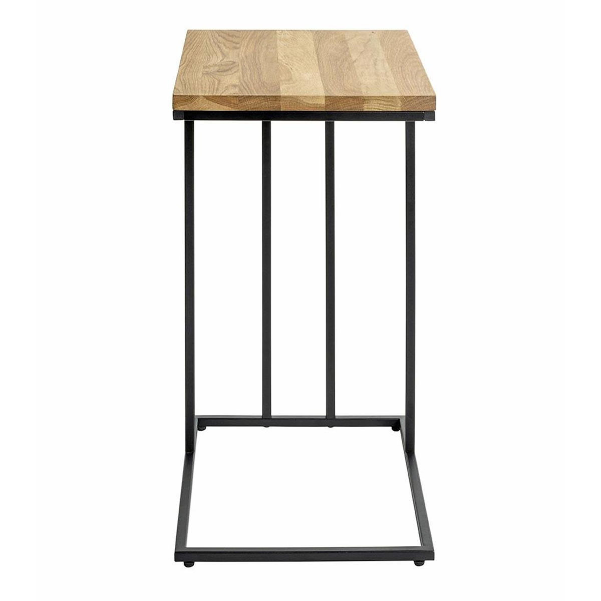 Paris Prix Table d'Appoint en Bois  Rubi  68cm Naturel & Noir