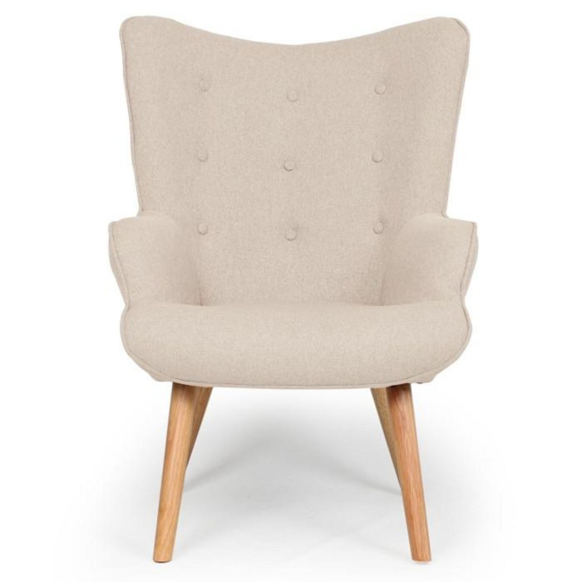 Paris Prix Fauteuil & Pouf Scandinave  Orle  98cm Beige