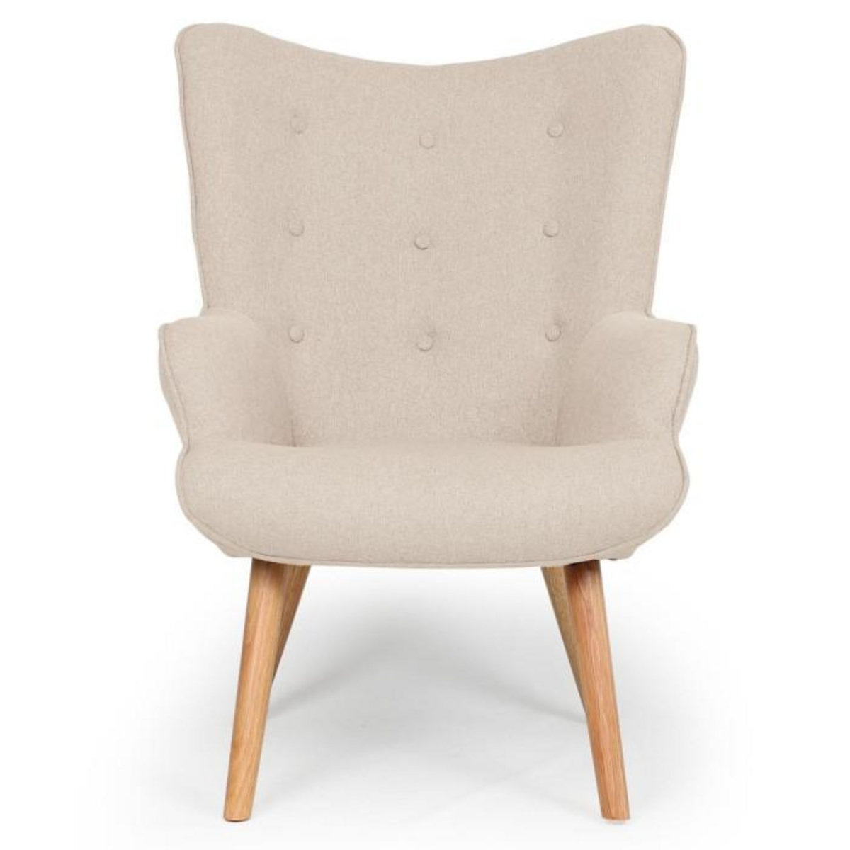 Paris Prix Fauteuil & Pouf Scandinave  Orle  98cm Beige