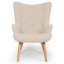 Voir la diapositive 3 : Paris Prix Fauteuil & Pouf Scandinave  Orle  98cm Beige