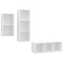 Voir la diapositive 2 : VIDAXL Ensemble de meuble TV 3 pcs Blanc Bois d'ingenierie