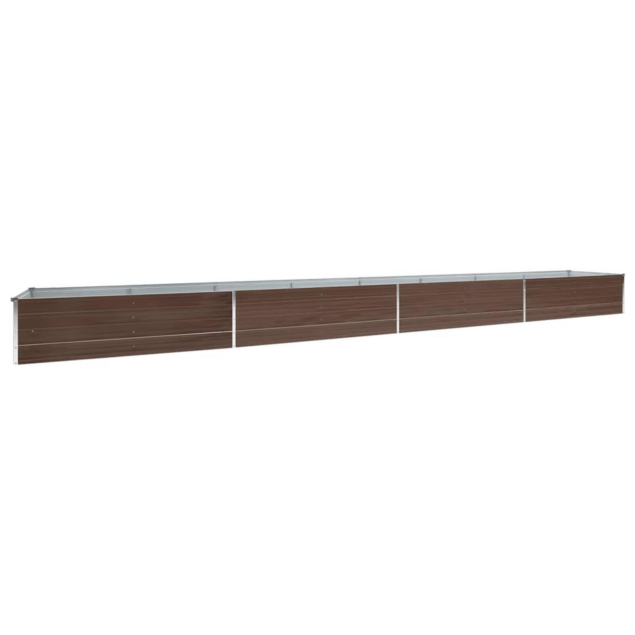 Voir la diapositive 2 : VIDAXL Lit sureleve de jardin Acier galvanise 600x80x45 cm Marron