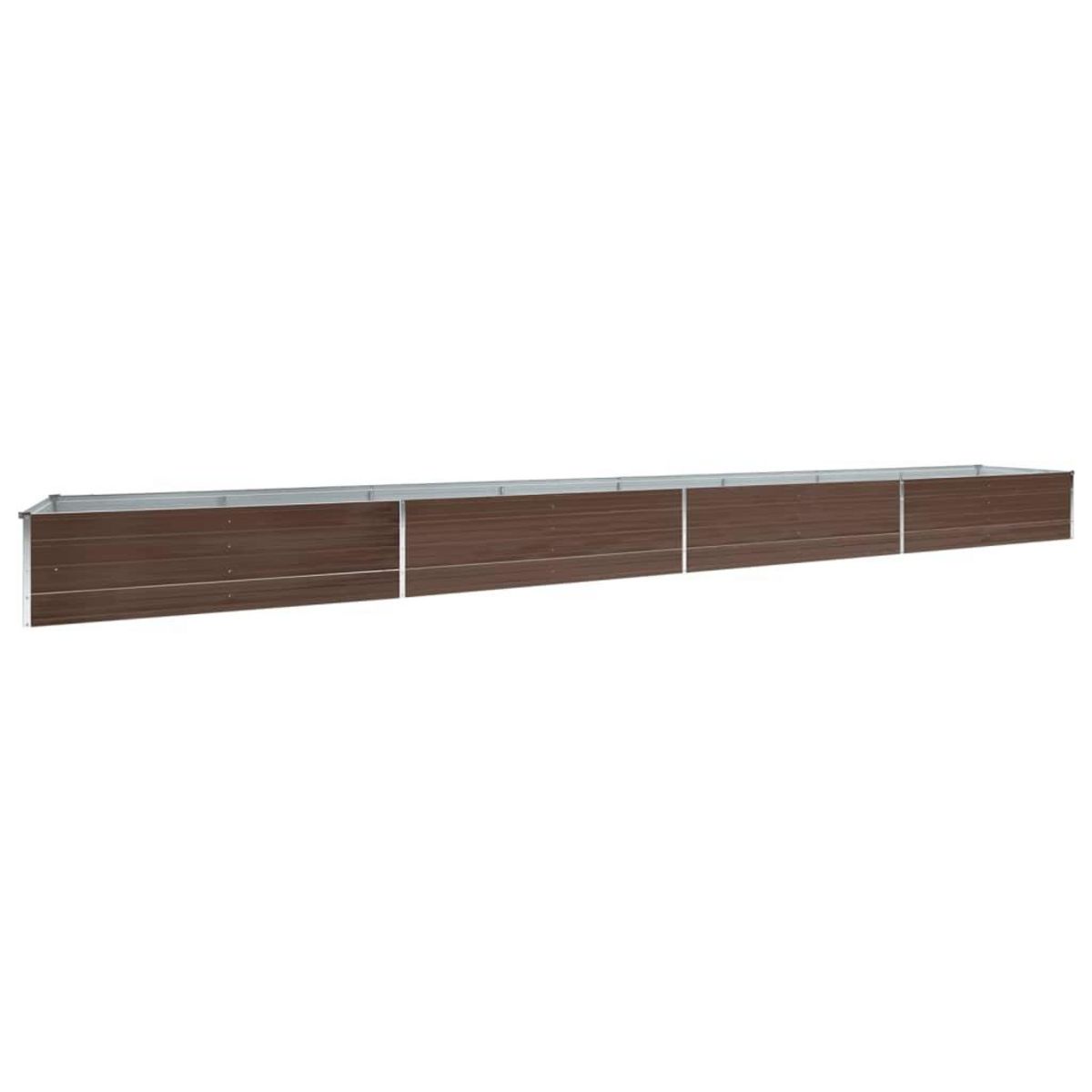VIDAXL Lit sureleve de jardin Acier galvanise 600x80x45 cm Marron