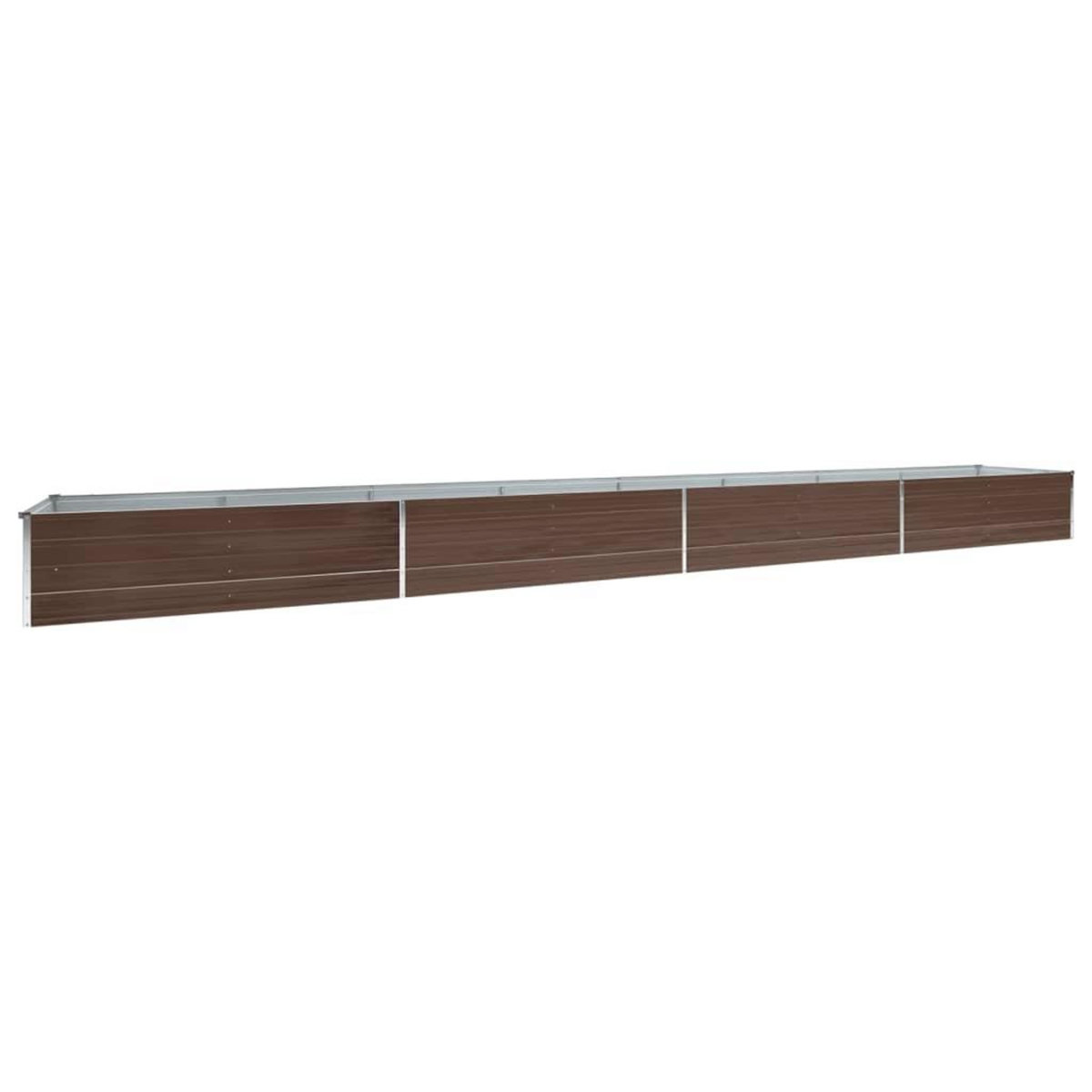 VIDAXL Lit sureleve de jardin Acier galvanise 600x80x45 cm Marron