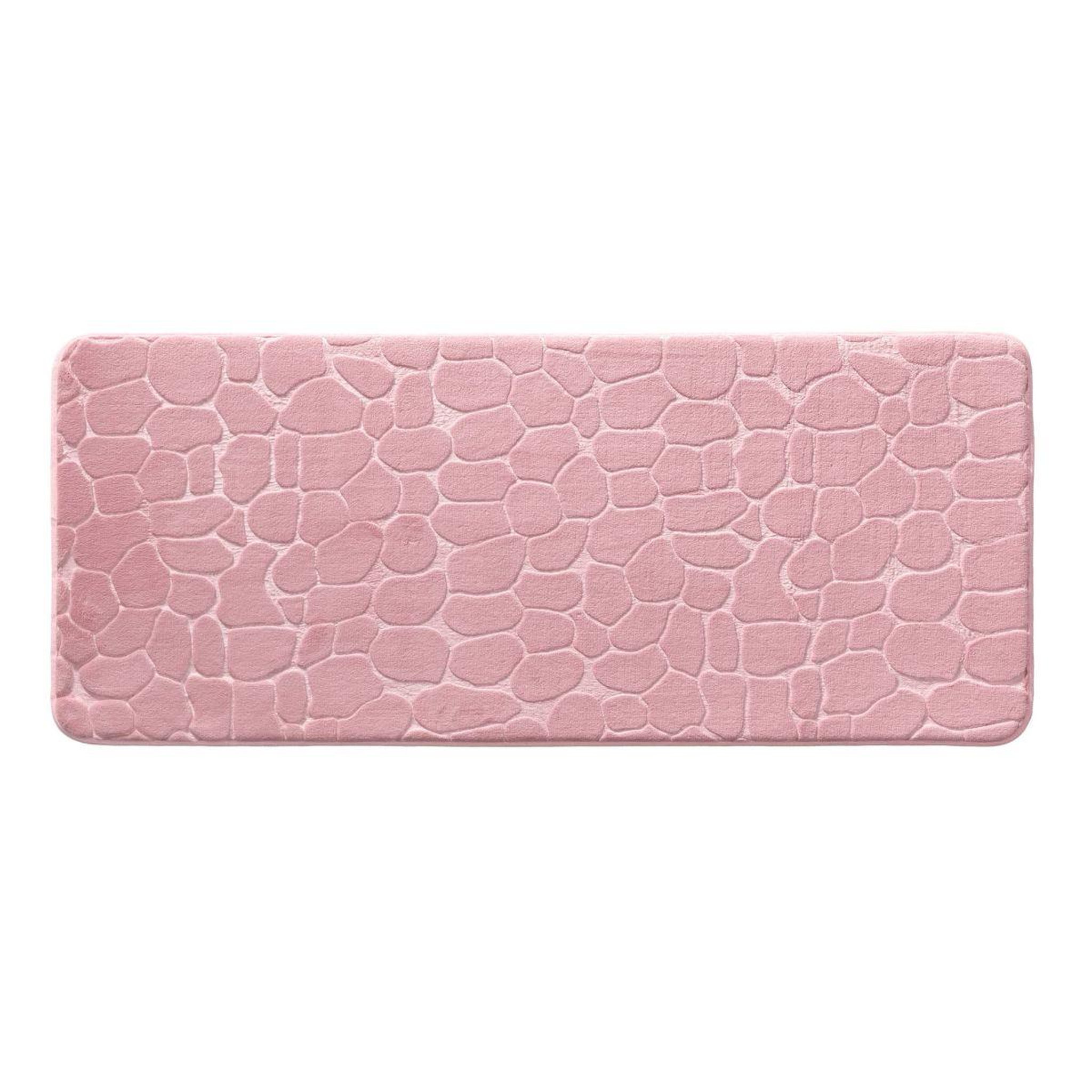 Douceur d'Intérieur Tapis de bain  ricochet  50x120cm rose poudré