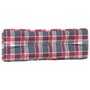 Voir la diapositive 5 : VIDAXL Coussins de palette lot de 2 motif a carreaux rouge tissu