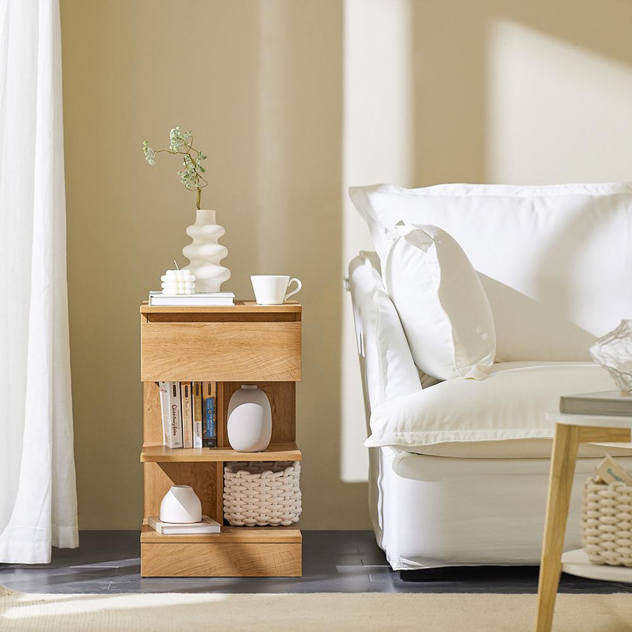 Voir la diapositive 5 : SOBUY SoBuy - Lot De 2 Tables De Chevet à 1 tiroir - Moderne - FBT49X2