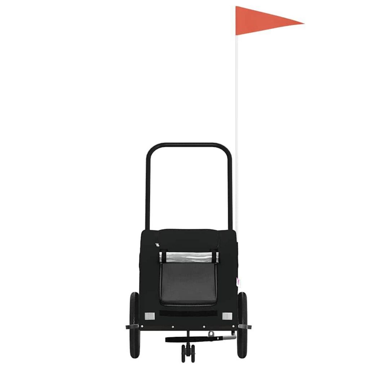 VIDAXL Remorque de velo pour animaux de compagnie noir