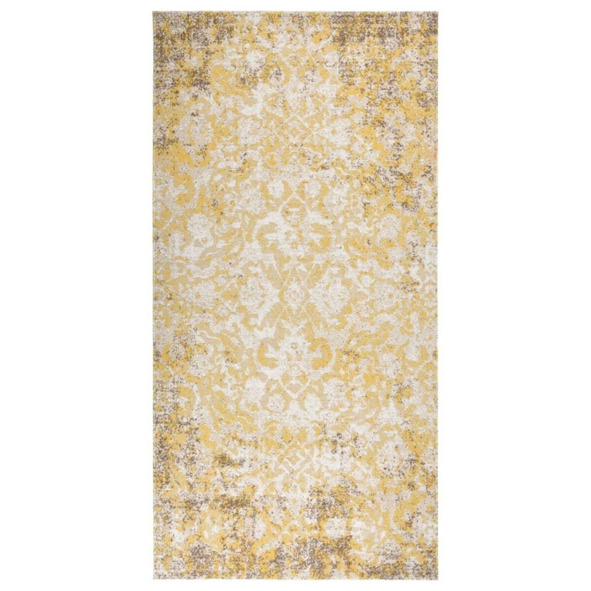 VIDAXL Tapis a tissage plat d'exterieur 100x200 cm Jaune