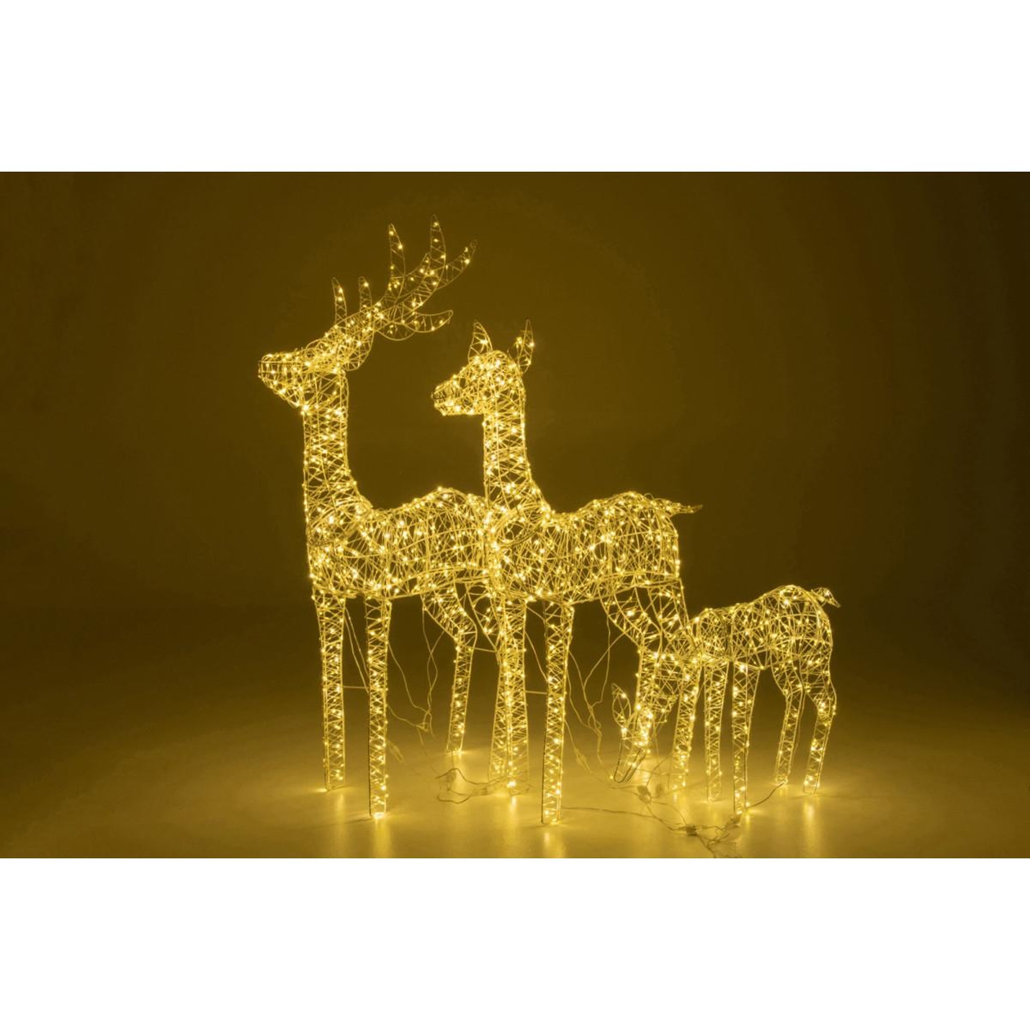 Voir la diapositive 6 : J-LINE Cerf à LED en Métal  Aubierge  110cm Blanc
