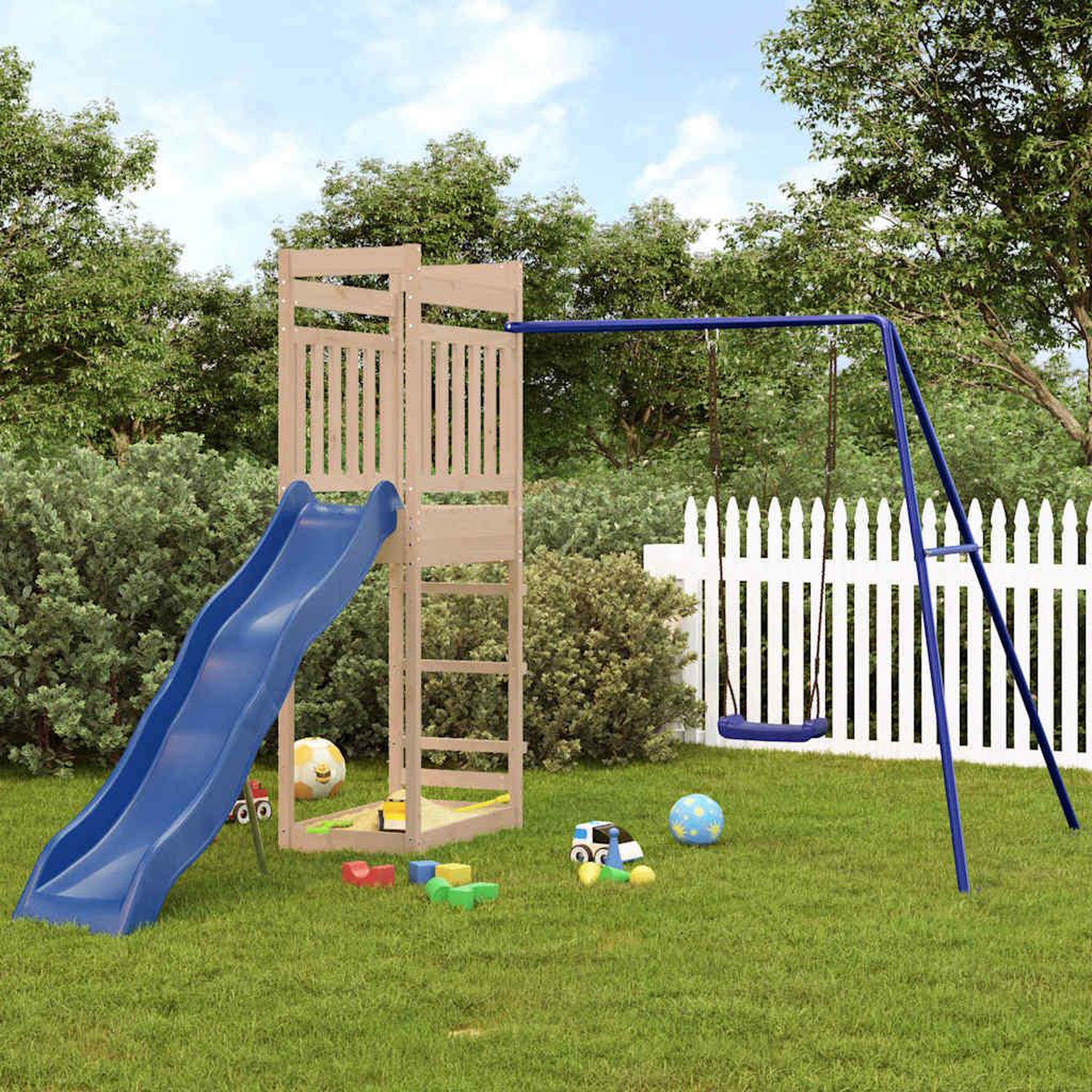 VIDAXL Ensemble de jeu d'exterieur bois de pin massif