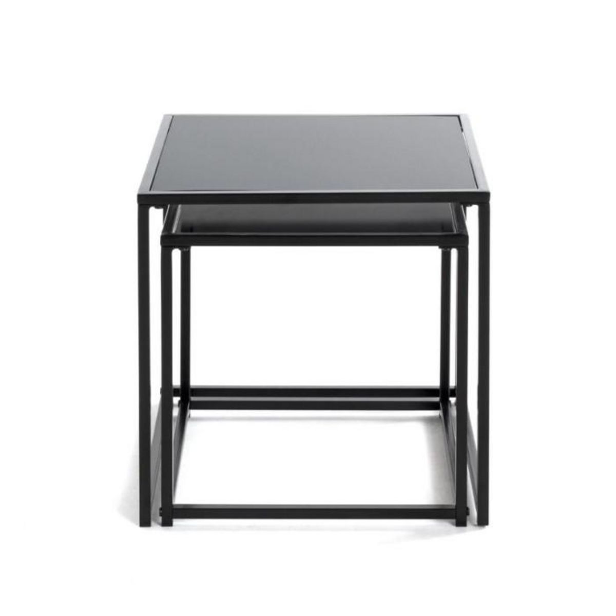 Paris Prix Lot de 2 Tables d'Appoint  Cromano  40cm Noir