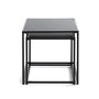 Voir la diapositive 3 : Paris Prix Lot de 2 Tables d'Appoint  Cromano  40cm Noir
