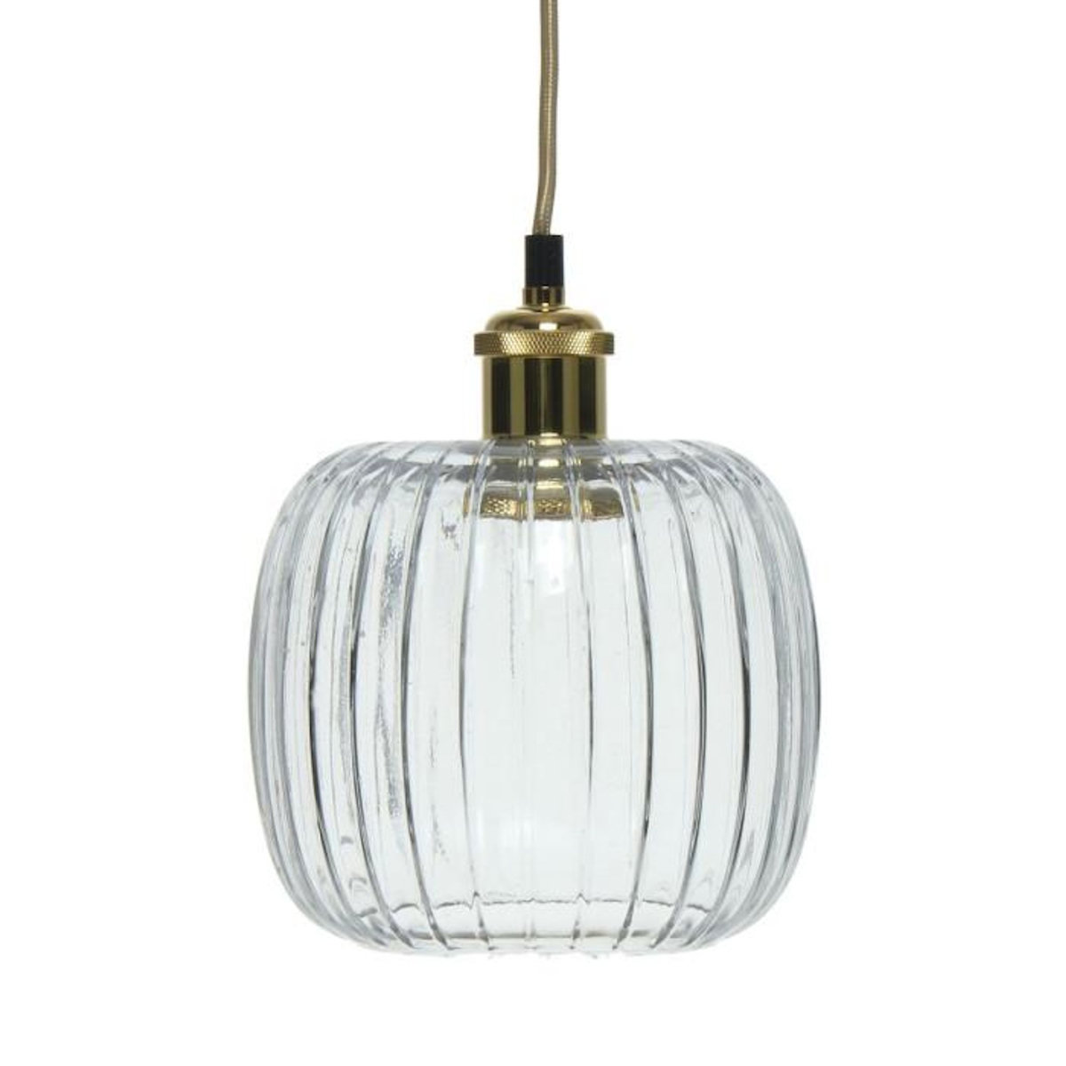 Paris Prix Lampe Suspension Vintage  Claudia  24cm Transparent